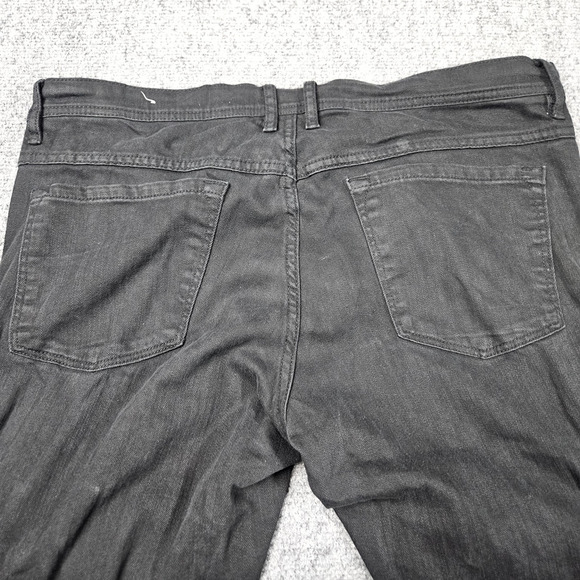 Rogue Jeans Size 36x34 Skinny Black Denim Orange Stripe Side Reflection Street - Picture 7 of 10